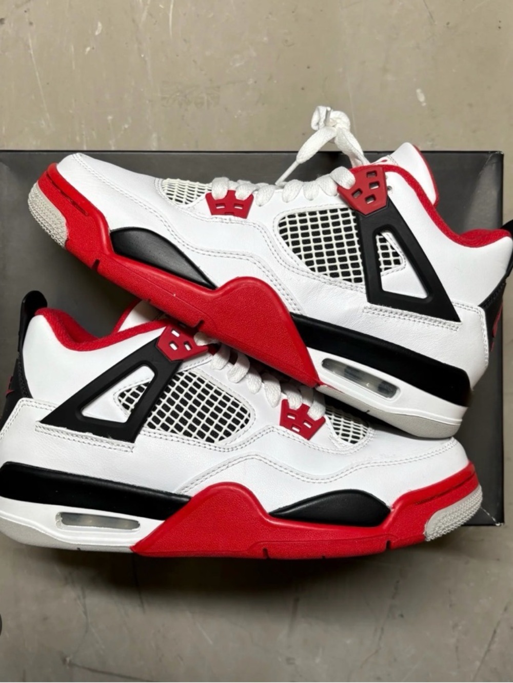 Nike White and Red Basketball Shoe Interior